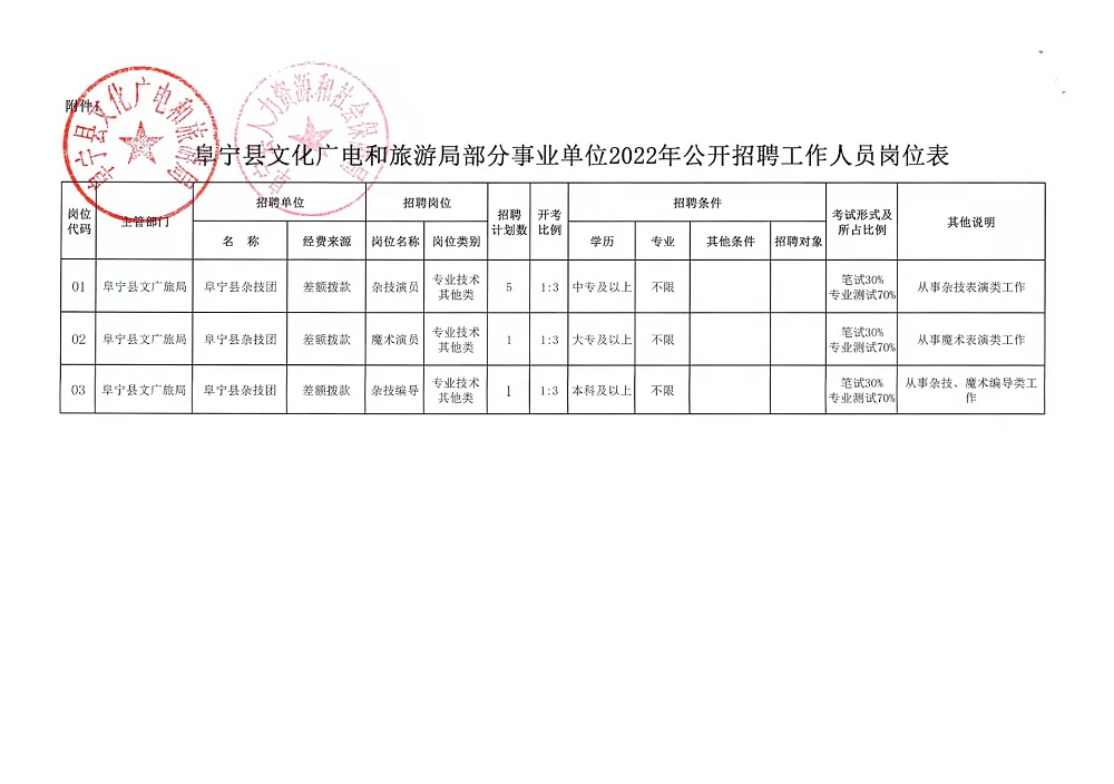 临清市文化广电体育和旅游局招聘公告详解