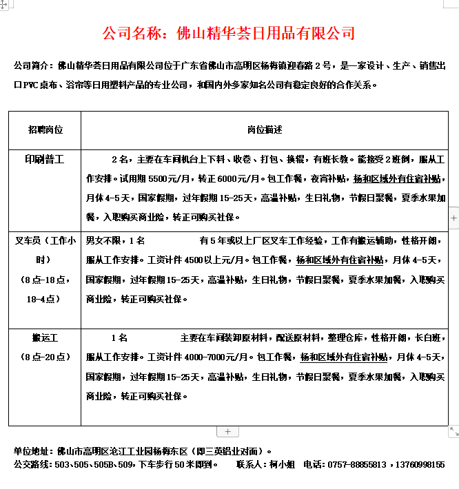 向山镇最新招聘信息总览